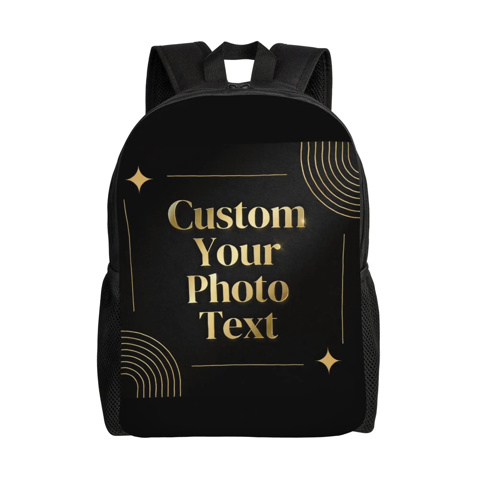 Custom Your Photo Logo Text Laptop Backpack Women Men Basic Bookbag for School College Student Personalized Image Bags