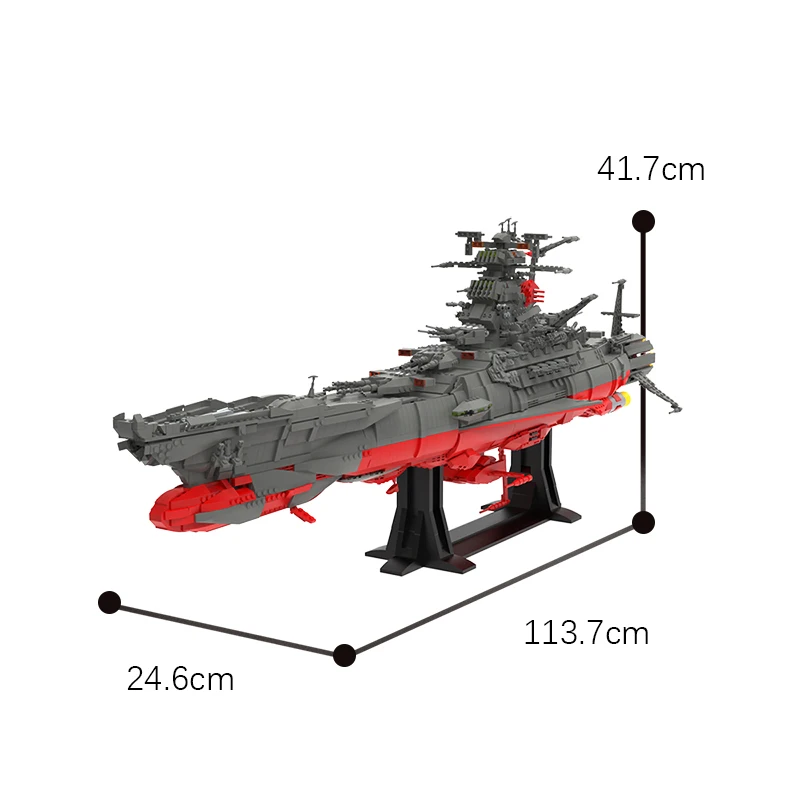 UCS Battleshipss Yamato Bausteine Set Cruiser Battles-Schiff Ziegelblock Militärisches Kriegsschiff Bausteinspielzeug für Kinder