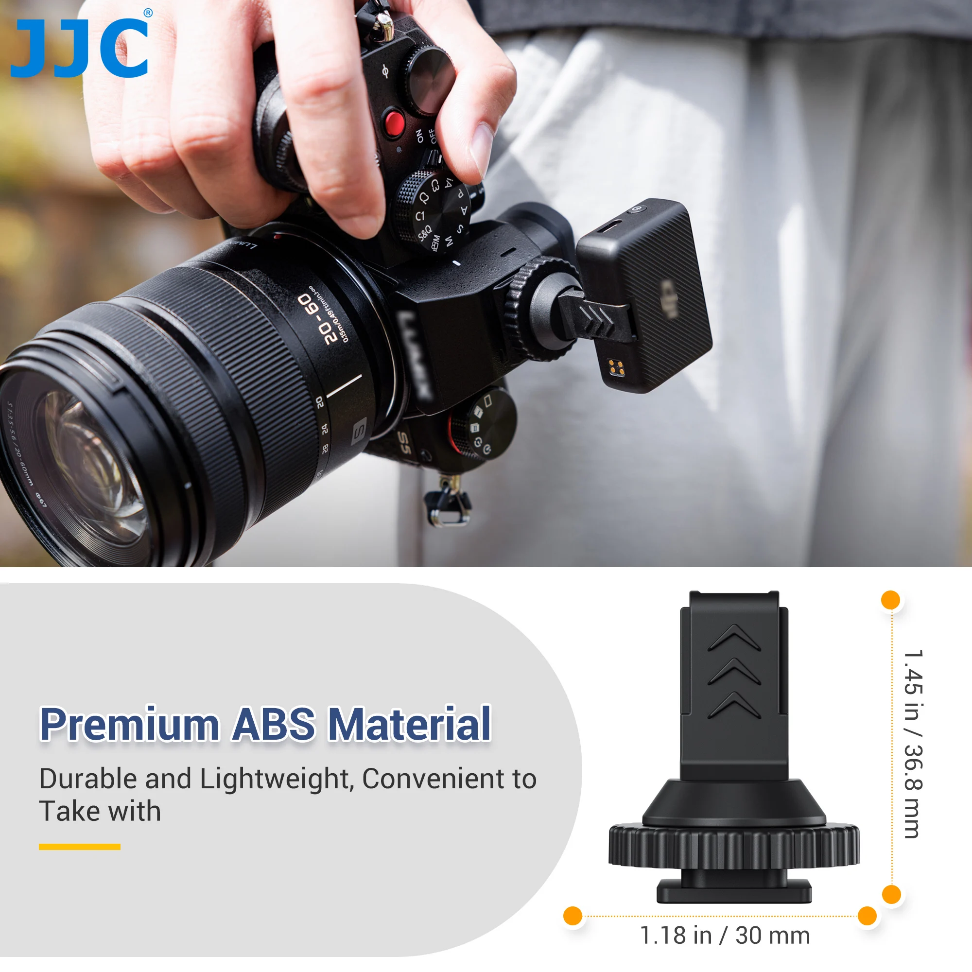 JJC 1/4 "винтовой адаптер для холодного башмака, крепление для DJI Mic/Mic 2, совместимый с микрофоном DJI, приемником, металлическая клетка для камеры, штативы