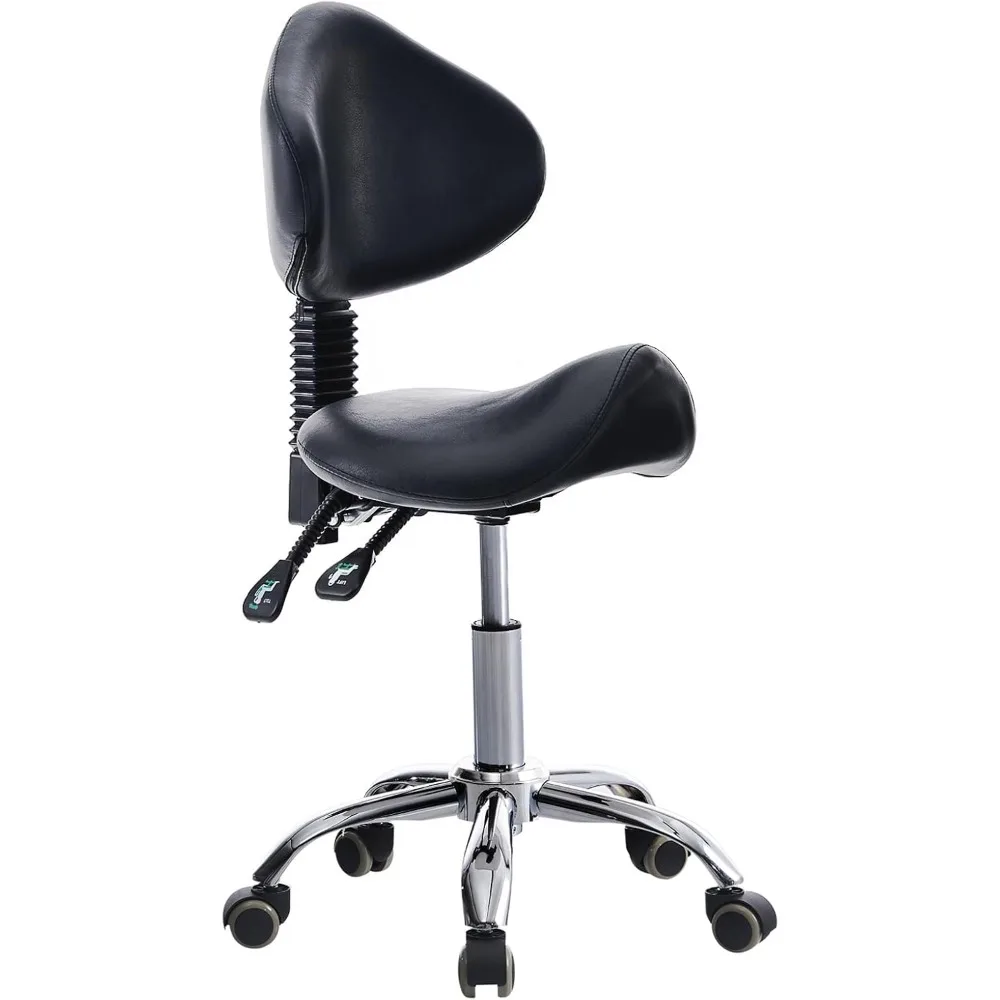 Stool with Wheels Ergonomic Rolling Chair for Lash Nail Art Tattoo Artist Dentist Clinic Shop Home Salon Spa Massage