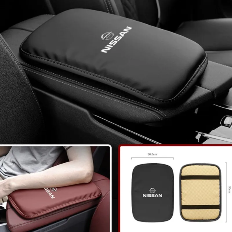 

Автомобильный коврик для подлокотника, кожаная защитная подушка для центральной консоли для Nissan Qashqai Juke Pulsar Sentra Altima Patrol Micra Rogue Almera