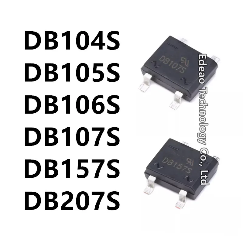 20~50pcs/Lot DB104S DB105S DB106S DB107S DB157S DB207S DB307S SOP-4 Bridge Rectifiers SMD-4