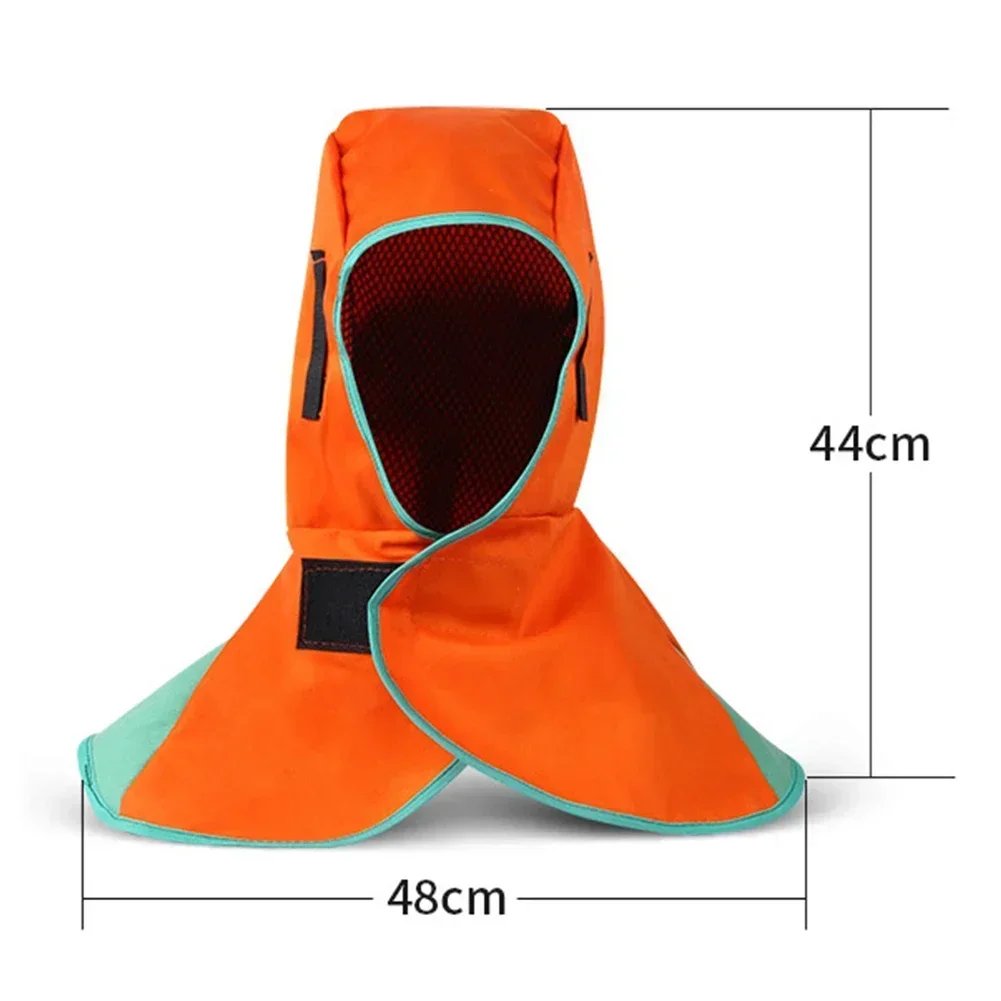 1pc Flame Retardant Cap Welding Face Piece Full Protective Welding Hood Fireproof Splash Proof Scald Proof Protection For Welder