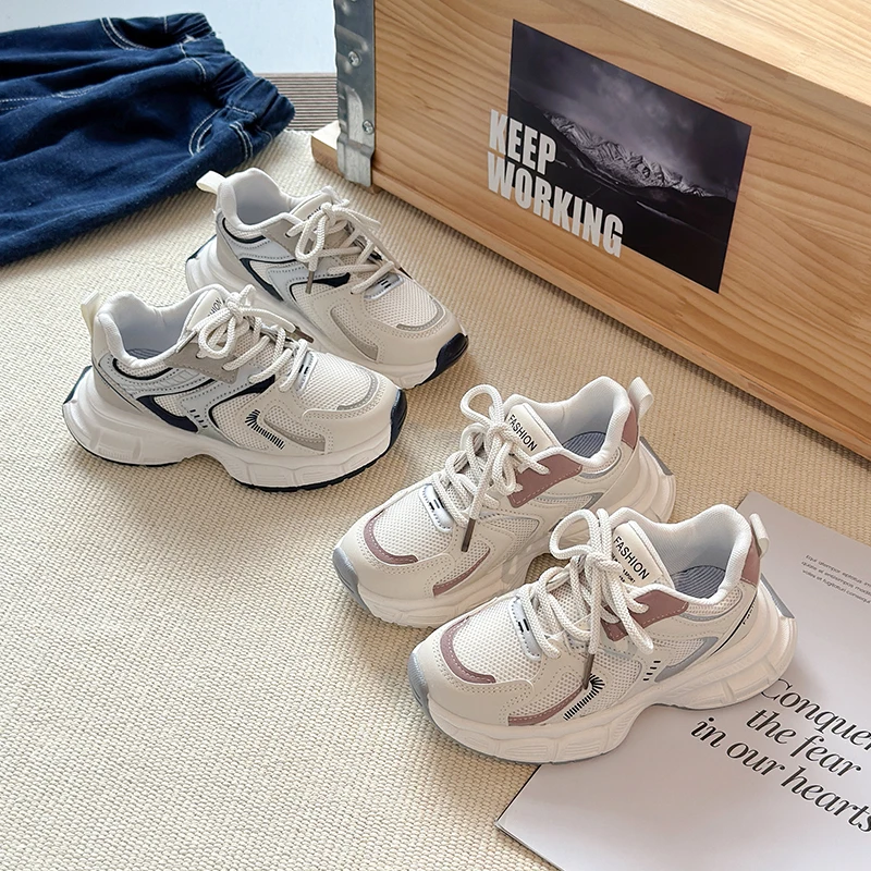

Sneakers 2025 Child New Style Versatile Thick Bottom Heightening Comfortable and Popular Running Sports Shoes