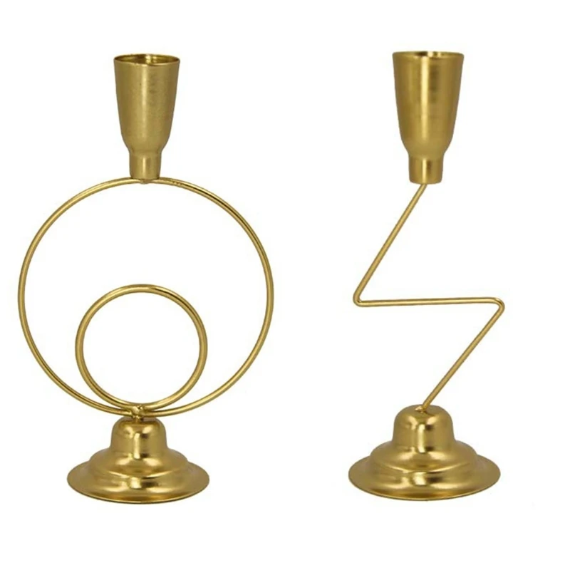 Elegant Nordic Metal Holder Candlestick Metal Centerpiece for Table Dining & Bedroom Ambiances