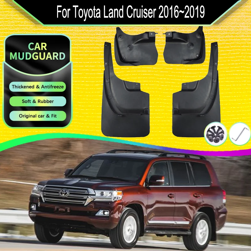 

Car Mudguards For Toyota Land Cruiser LC200 LC 200 2016~2019 Fender Flares Splash Guard Duraflap Car Accessories Part Exteriores