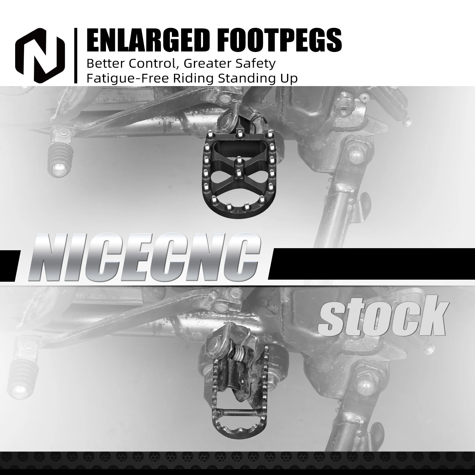 For Suzuki DR650S DR650SE 1996-2025 Footrests Footpeg Bracket Rear Brake Lever Pedal Lowered  1.5