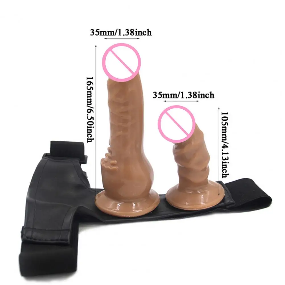 Women Dildo Toy Double Realistic Dildo Elastic Harness Belt Strap-on Imitated TPR Anal Massager Adult Sex Toys Adult Products