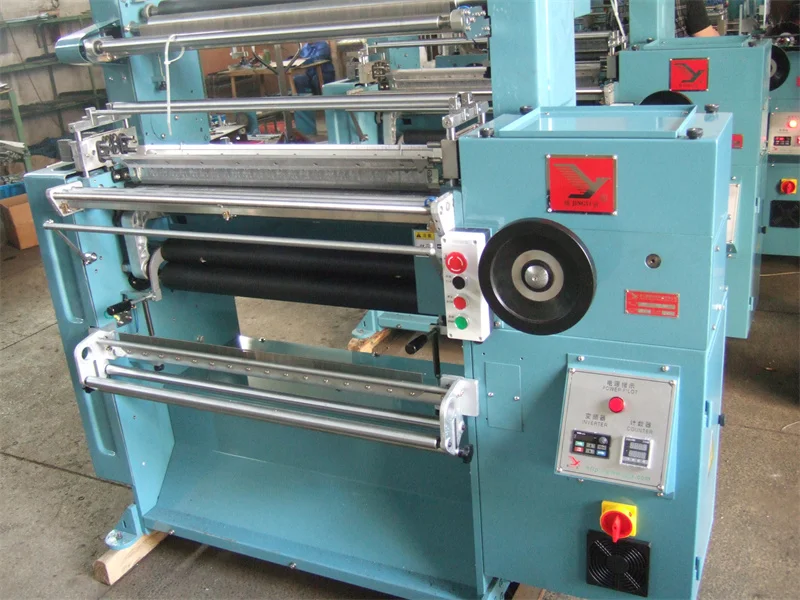 762/B3 Macchina per uncinetto elastica ad alta velocità Macchina per cintura elastica blu per macchina per vestiti per la stampa su elastici Warper