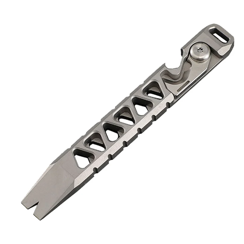 

Titanium Alloy Pocket Tool Pry Bar Bottle Opener Pocket Pry Bar Nail Puller Tacticals Outdoor Camping Tool Car Gifts