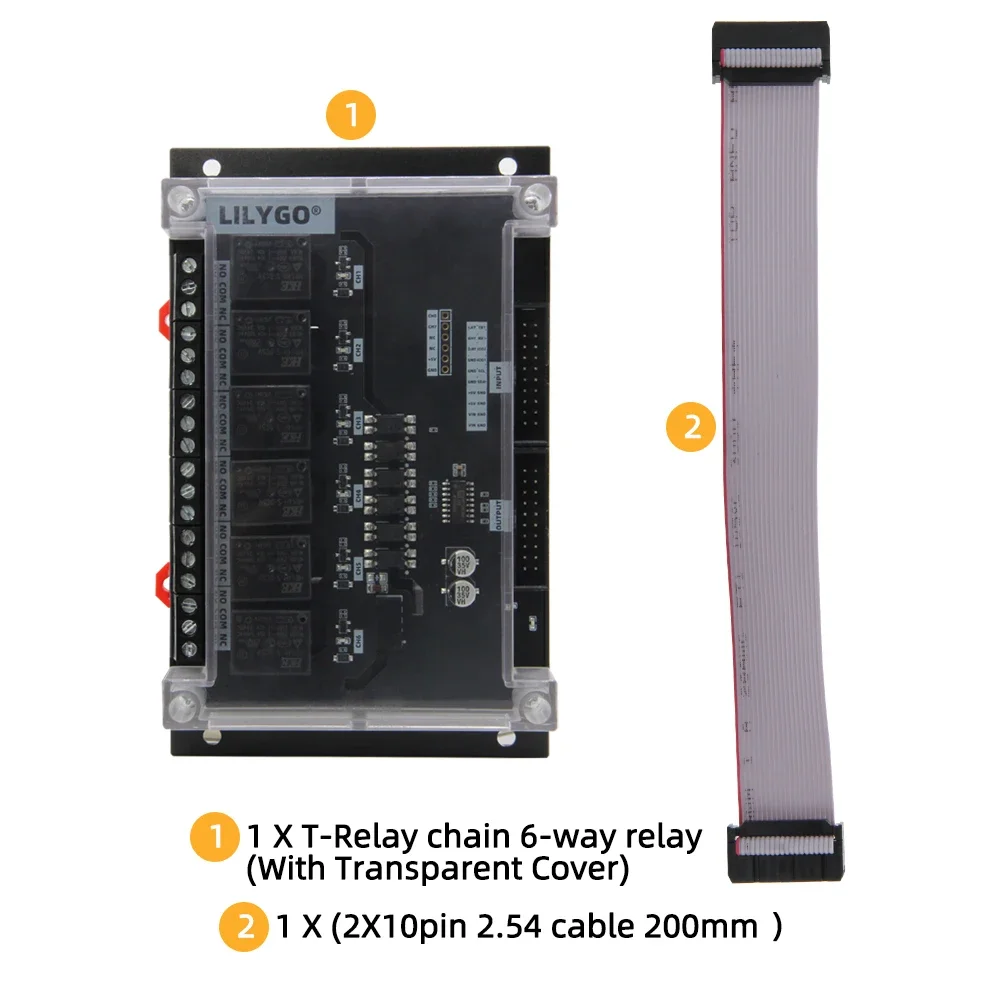 LILYGO T-RelayS3 6-полосная плата для разработки реле ESP32-S3-1U беспроводной модуль WiFi Bluetooth расширяемый ЖК-дисплей