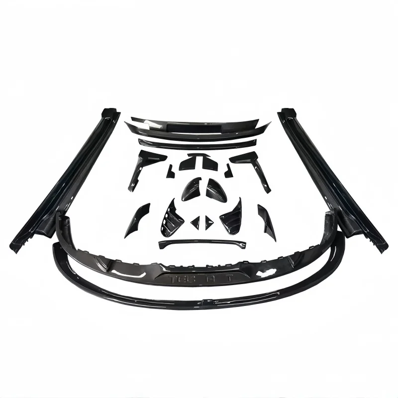 Suitable for  Taycan Modification: Tecrt Taicat Headlights Front Fascia Carbon Fiber Front Splitter Rear Wing