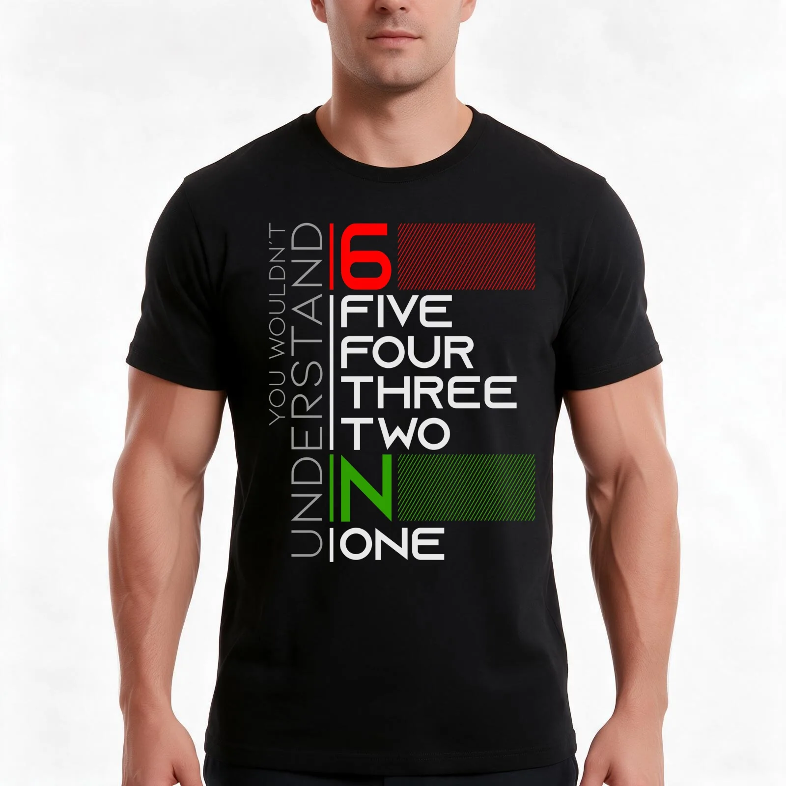 65432N1 You Wouldn't Understand T-Shirt, Summer Casual Cotton Tee, Oversized Streetwear Tops, Vintage Graphic Print, 100% Cotton