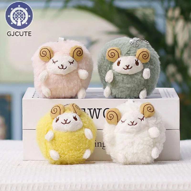 PP Cotton Little Sheep Plush Keychain Soft Comfortable Cartoon Animal Stuffed Doll Collection Cartoon Sheep Plush Keyring