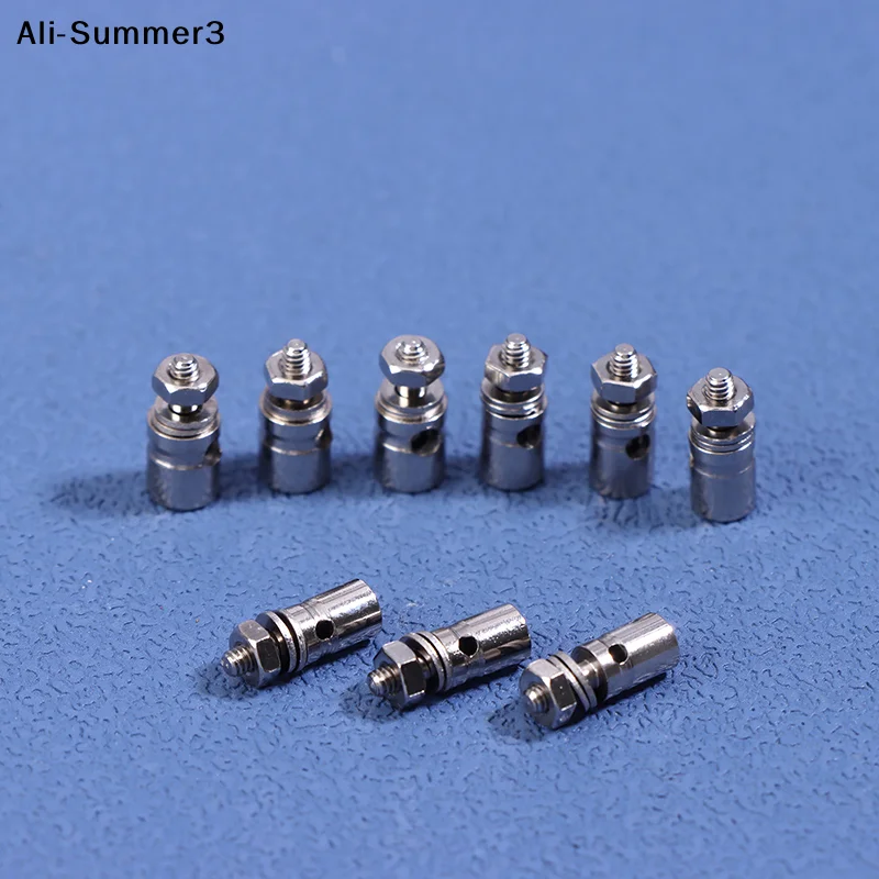 10 個 RC 飛行機ボートプッシュロッド金属リンケージストッパーサーボコネクタ調節可能な直径 2.1 ミリメートル/1.8 ミリメートル/1.2 ミリメートルヘリコプター RC ボート