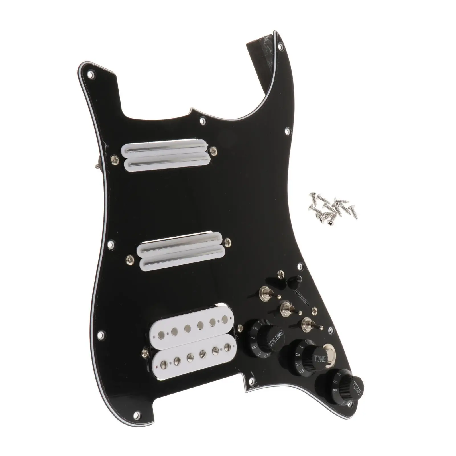 Prewired SSH Pickup Set Loaded Pickguard 11 Hole Electric Guitar Backplate ABS Electronic Components Single Coil Humbucker view 2