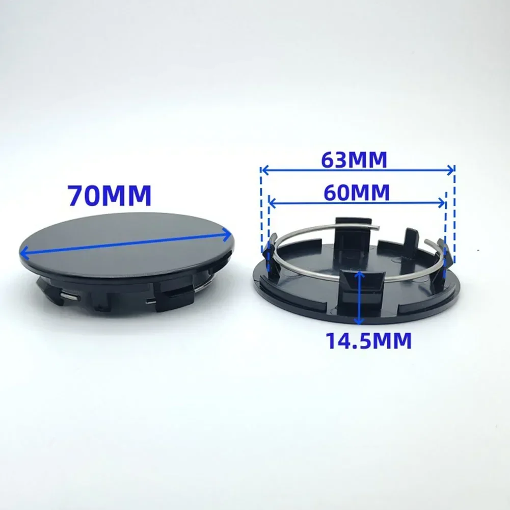 자동차 휠 플랫 허브 센터 캡, CF CH, CH-R 등, RM 림 유형 ABS 플라스틱 플랫 허브 센터 캡 액세서리, 70mm, 4 개