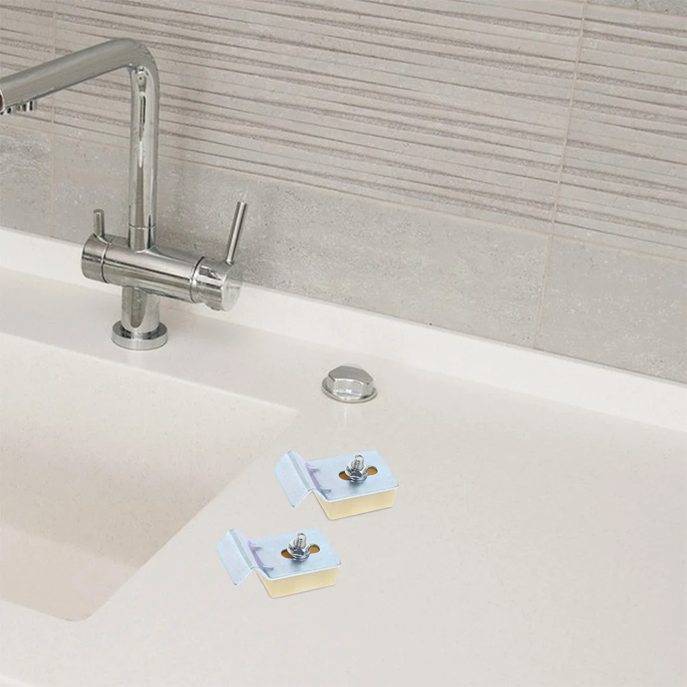 

6Pcs Sink Clips Undermount Kitchen Sink Bracket Support Fastening Kit Secure Mounting Brackets for Bathroom Kitchen Sinks