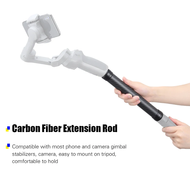 Universal Cabron Fiber Extension Rod 12cm with Universal 1/4 Screw for Camera Gimbal Stabilizer Phone Clamp Holder Extension Rod