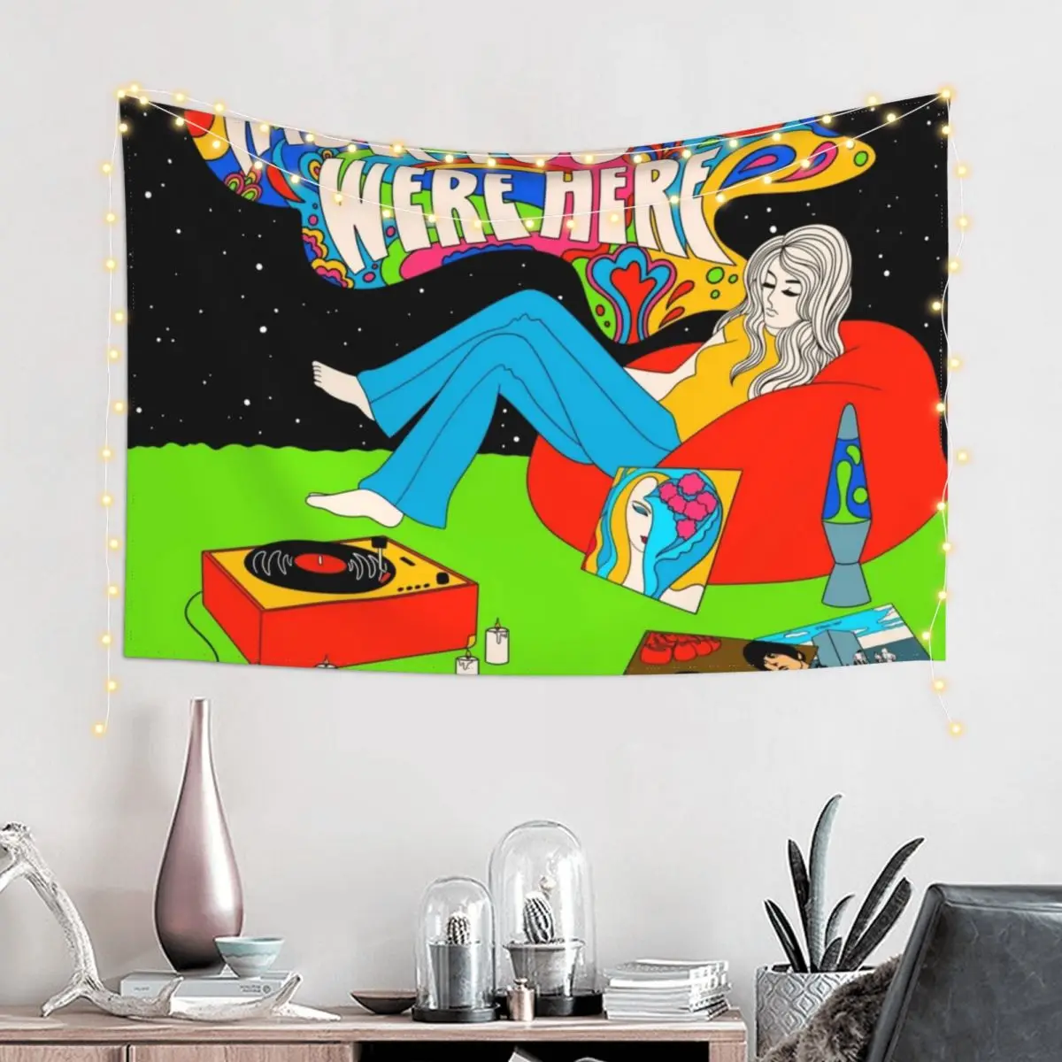 Wish you were here Tapestry Room Ornaments Decorative Wall Decoration Bedroom Tapestry