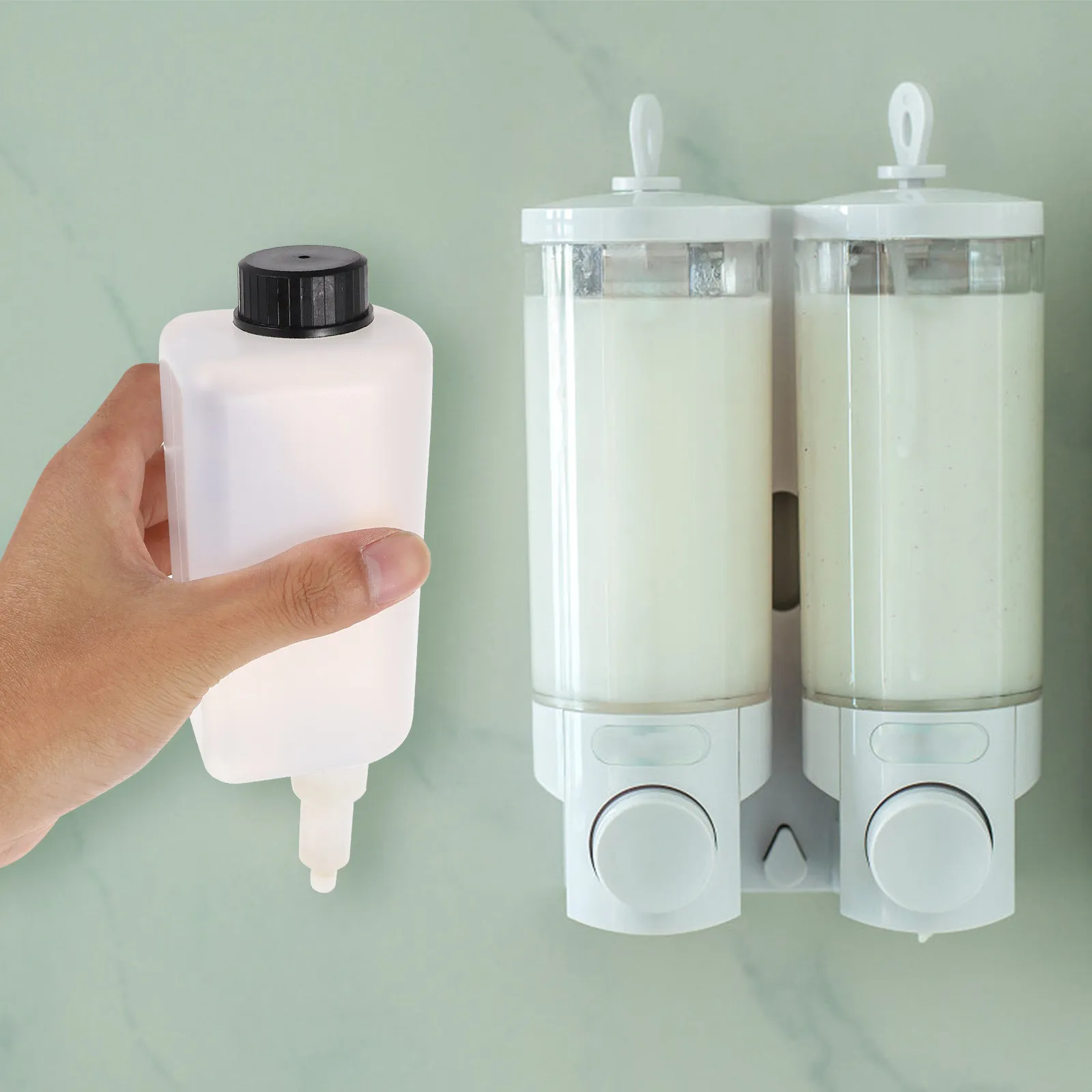 

3Set Soap Dispenser Accessories Silicone Rubber Replacement Heads for Wall-Mounted Soap Container Bathroom Kitchen