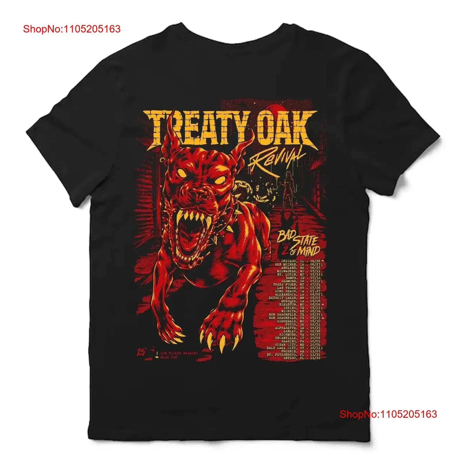 Treaty Oak Revival announces the Bad State Of Mind Part 2 Tour 2025 T Shirt vintage Washed fashion designer clothes graphic