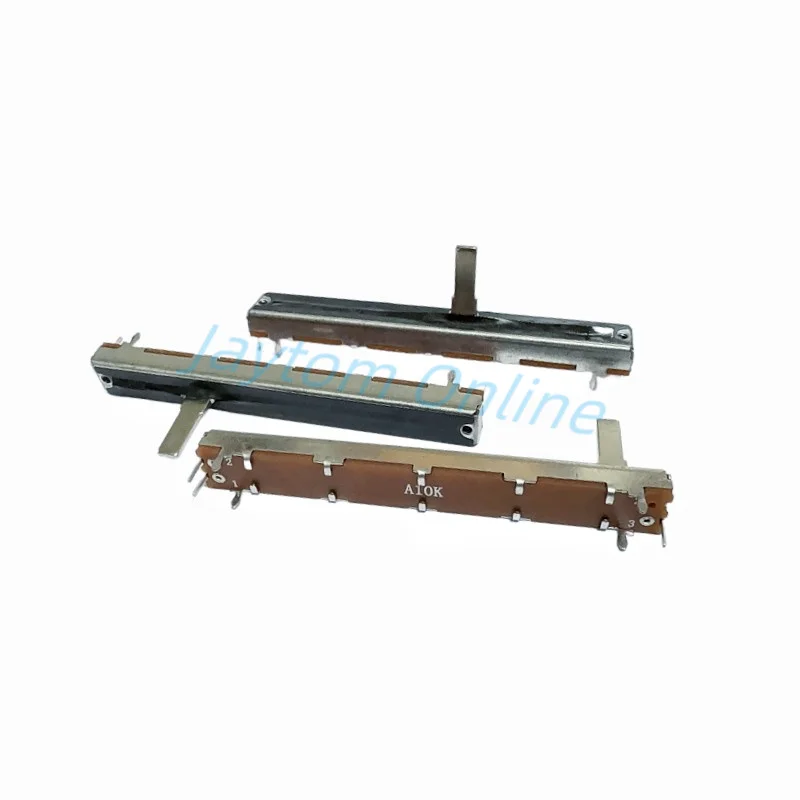 5 Stück SC6021N 75 mm gerades Schiebepotentiometer Einkanal-Potentiometer B10K B50K A10K Federweg 60 mm Grifflänge 15 mm