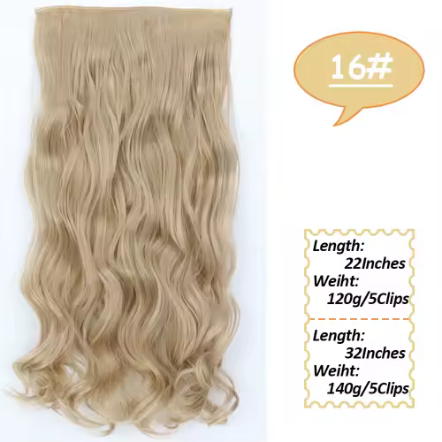 NICESY Synthetic Long Wavy 5 Clips Hair Extensions 22Inch/32Inch Clip On Hair Extensions High Tempreture Fake For Women - Image 21