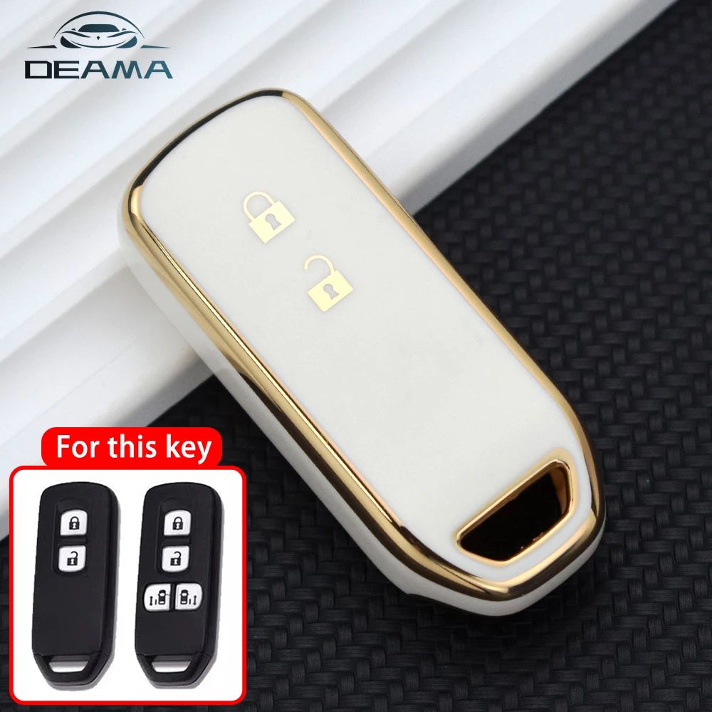 

For Honda New NBOX Custom JF3/JF4 N-BOX JF1/JF2 N-BOX+ Plus N Wagon N-One 2 4Button Car Key Case Smart Remote Fob Cover Keychain