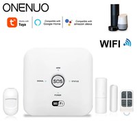 ONENUO Home Security Smart Anti-Theft WiFi Alarm System Door and Motion Sensor Tuya Smart App Control 80dB Alarm System