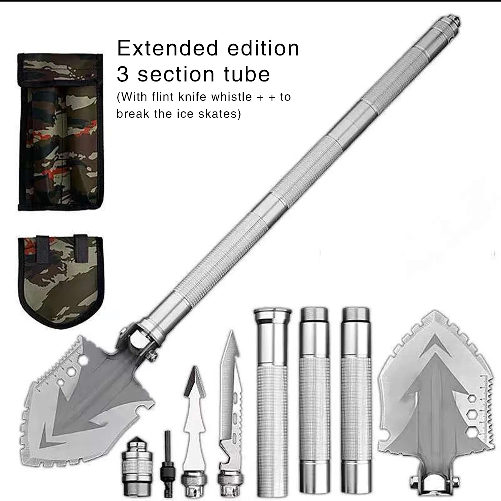 Multi-function Folding Military Shovel 63cm Outdoor Survival Kit Garden Tools Camping Fold Multifunct Shovel