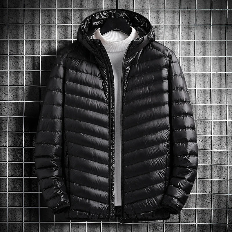 Men's Spring Winter Quilted Coats New 90% White Duck Down Ultra Lightweight Packable Down Jacket Men Korean Fashion Puffer Coat