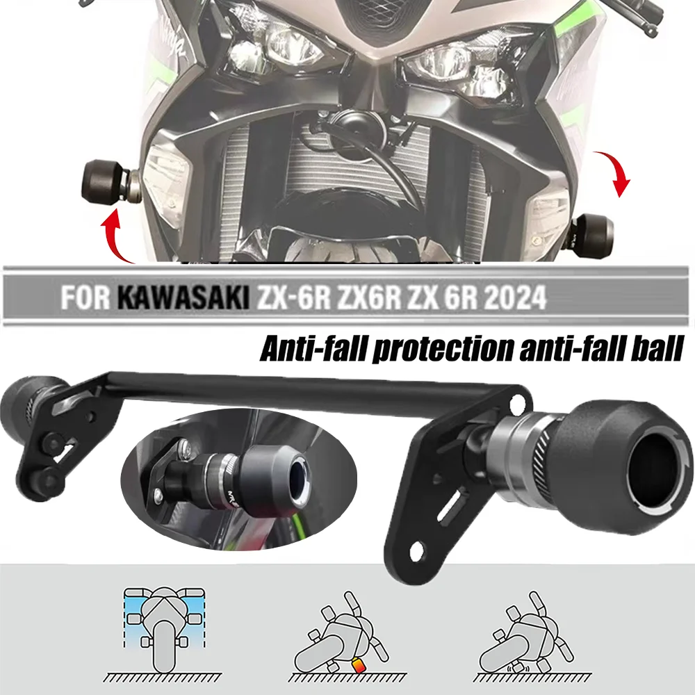 

For Kawasaki ZX6R ZX-6R ZX636 2024-2025 Motorcycle Falling Protection Frame Slider Fairing Guard Crash Pad Protector
