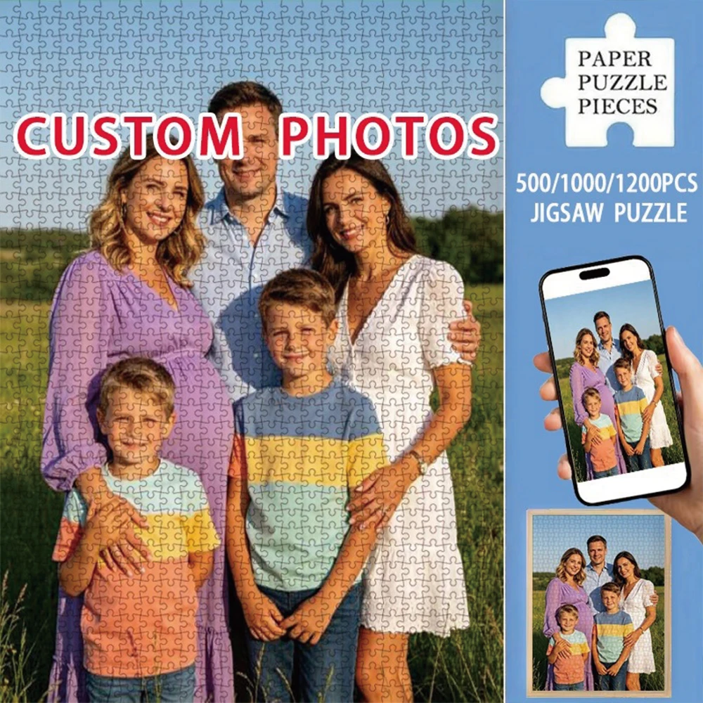 35/300/500/1071pcs Personalized Custom Photo Puzzle Family Photo Friends A Memorable Keepsake Or A Special Celebration