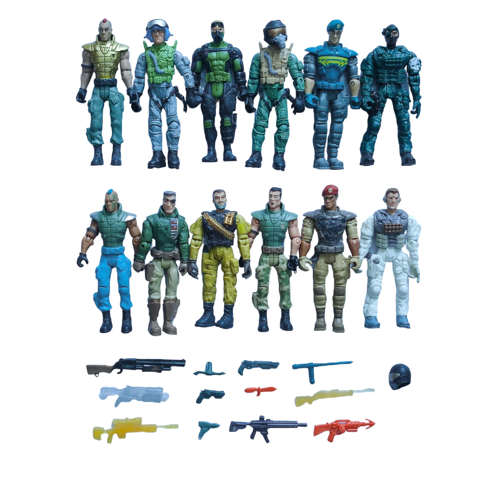 Lote de 5 figuras de ação soltas aleatórias do exército militar do soldado Lanard de 3,75"