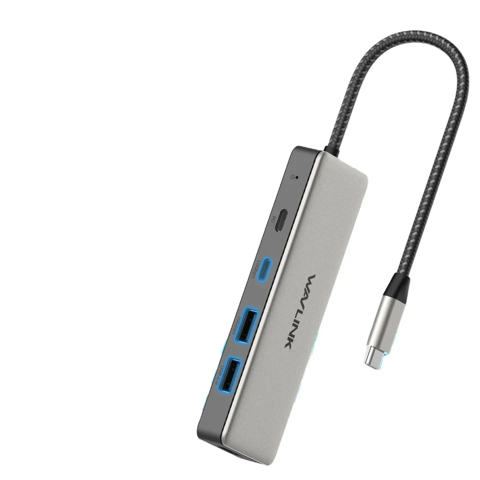 WAVLINK 10Gbps USB C Hub 5-In-1 Multiport Adapter for MacBook Air/Pro Chromebook Laptops with 85W Power Delivery