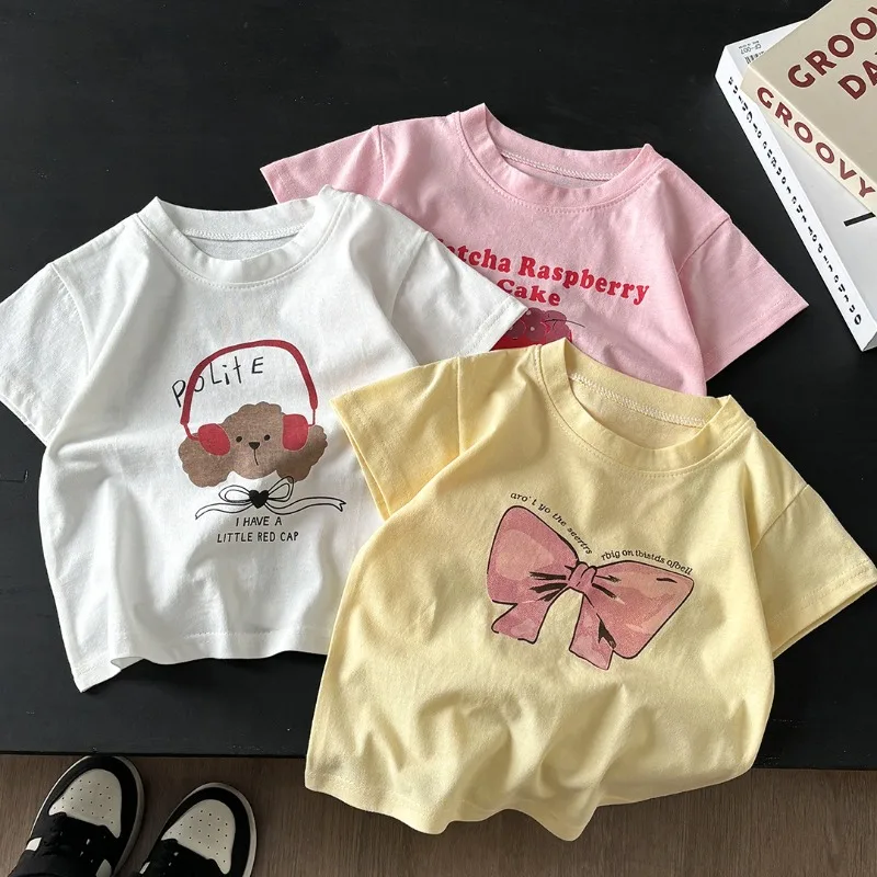 Summer New Boys Girls Cotton Short Sleeve T Shirt Class A Thin Soft Tops For Kids Toddler Children Baby Casual Tees