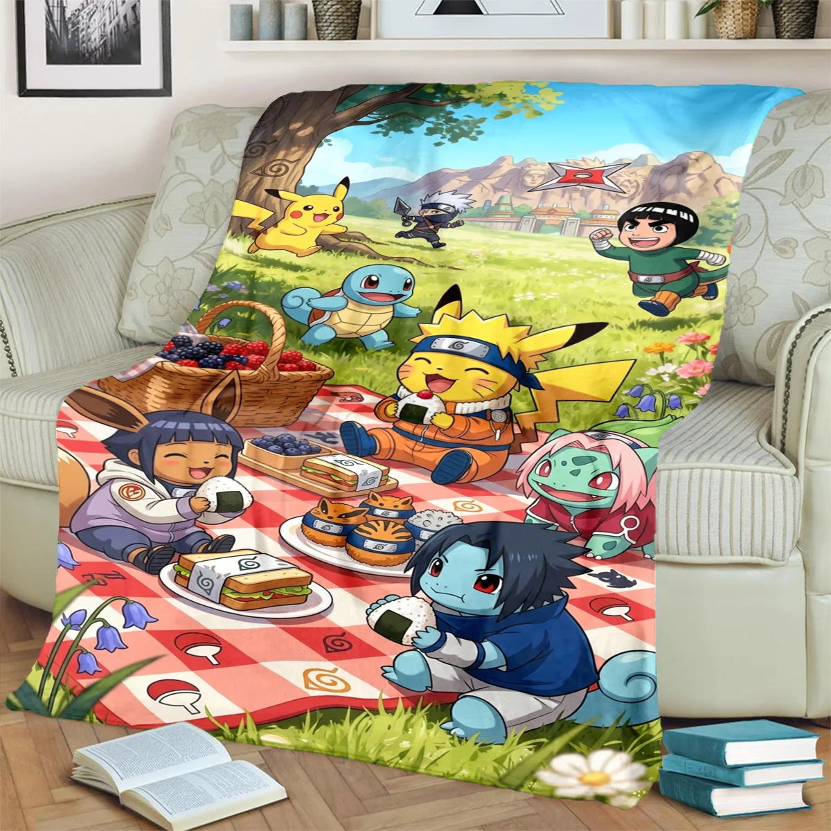 NarutoBequeme bedruckte Flanelldecke für Reisen, Schlafzimmer, Sofas, Betten, Stühle, Picknicks-kwq159