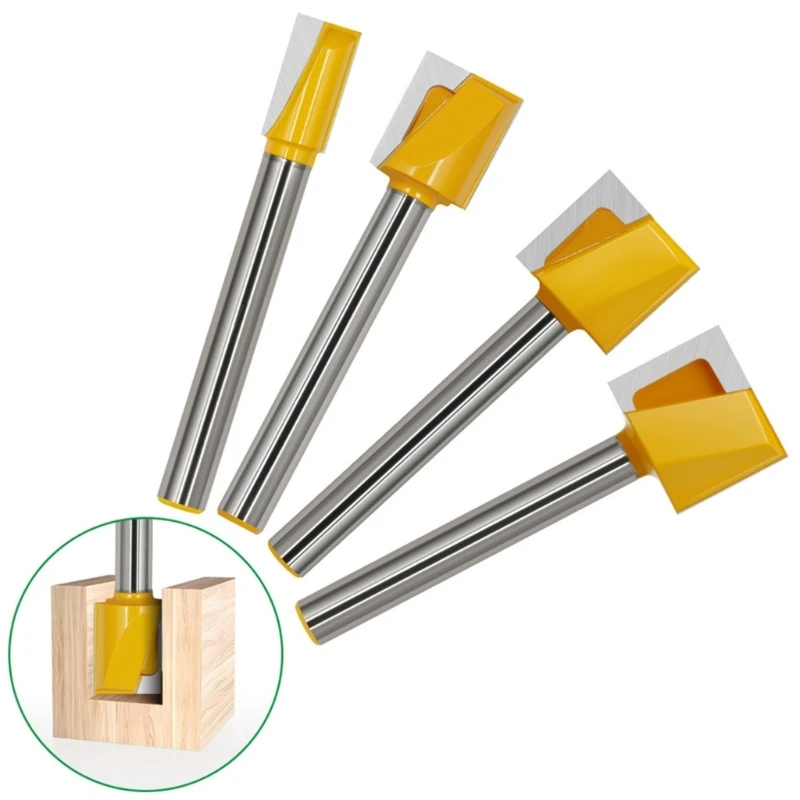 57BE 12mm Shank Carbides Tipped Router Bit Long Shank Double Flute Design for Efficient Chip Removal and Smooth Finishes