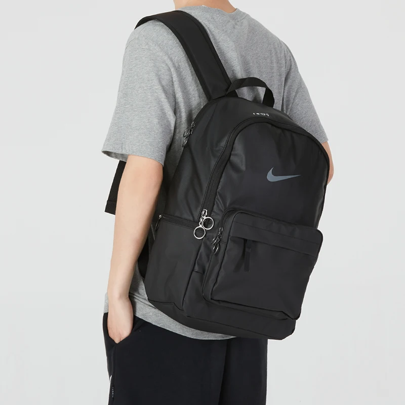 Nike Heritage Winterized Eugene Unisex Zipper Casual Solid Color Backpack Dual Shoulder Bag Brand Logo DN3592-010