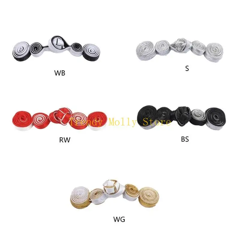 N5KB Chinese Closure Button Scarf Cardigan and Costumes Outfit Sewing, Elaborate Cheongsam Sewing Fasteners - Detail 1