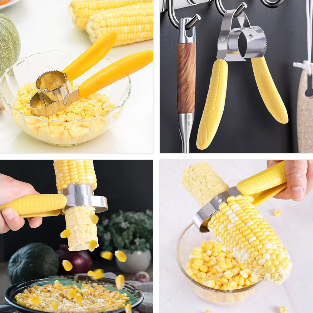 

2pcs Sheller Pcs Corn Peeling Tool 410 Stainless Steel Corn Stripper Kitchen Tool Remover Peeler Tools Easy Clean