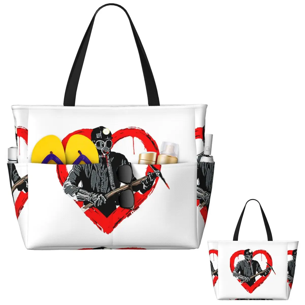 

My Bloody Valentine Movie Killer Horror Beach Tote Bag Sport Gym Yoga Duffle Large Tote Bag Women Travel Bag Fitness bag