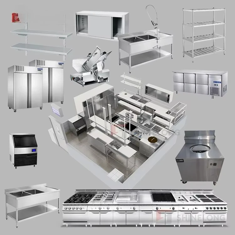 Professional Modular Commercial Heavy Duty Kitchen Equipment Stainless Steel Kitchen Fabrication Customizable Restaurant
