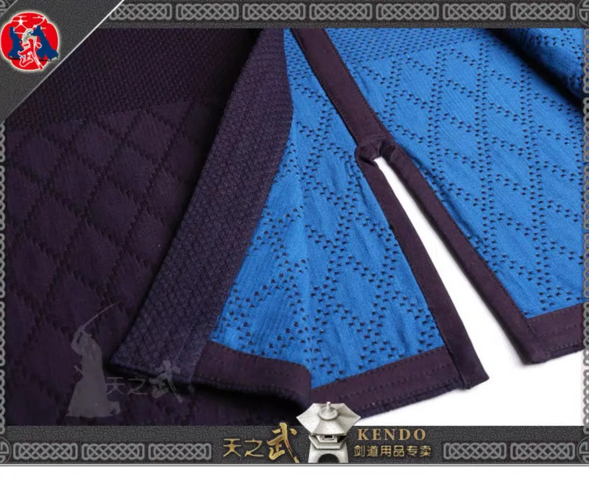 Top Quality 100% Cotton with HiDriTex natural Navy Blue Double Layer Kendo Aikido Iaido Gi Martial Arts Uniforms comfortable