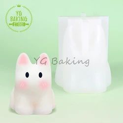 1pcs Cute Cat Milk Pudding Silicone Mold 3D Jelly Chocolate Mousse Mould Cake Decorating Tools DIY Candle Soap Model Bakeware