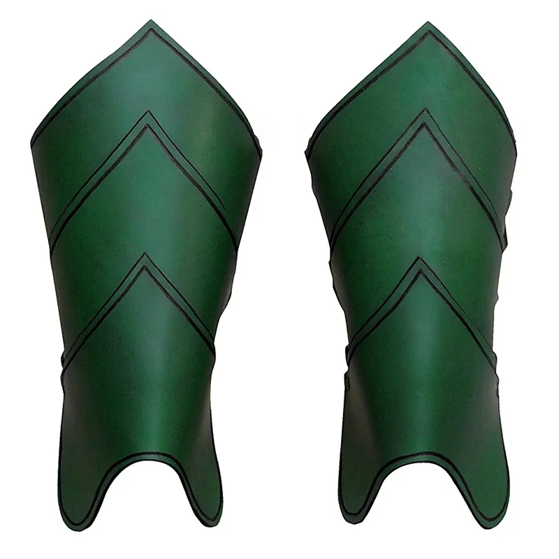 Medieval Larp Leather Leg Armor Gothic Greaves Gaiter Viking Knight Cosplay Kit Costume Rider Shoe Boot Cover Half Chaps For Men