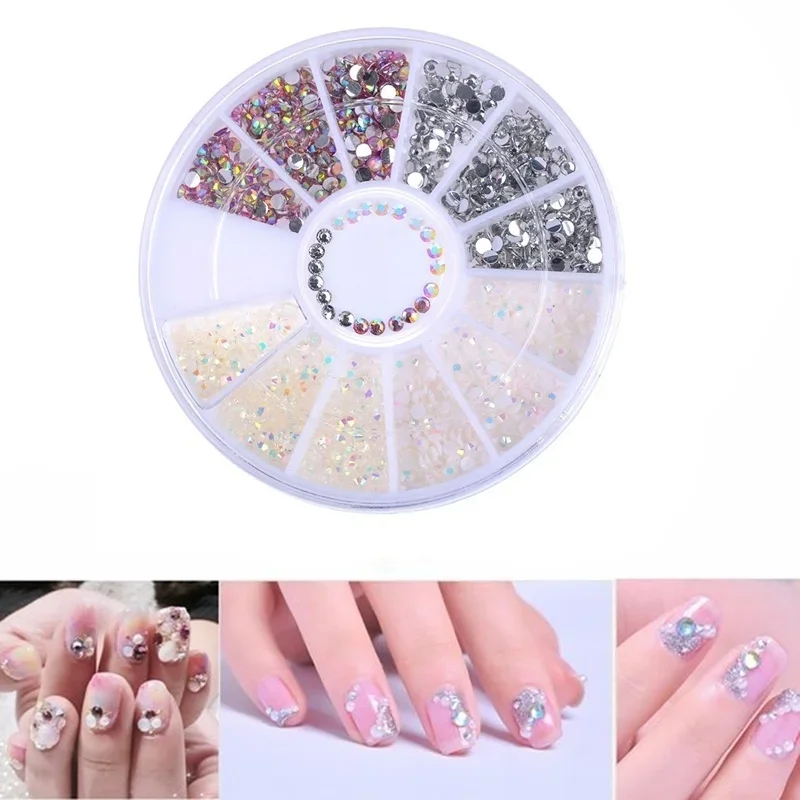 Neue Bunte Jelly-Harz 3D Nagelkunst Flache Strass-Steine DIY Hochwertige Nagelverzierung Schmuck Mode-Accessoires