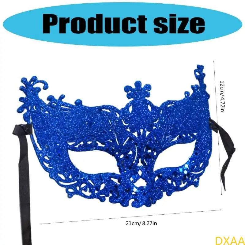 Maschera mascherata da paillettes DXAA Maschera veneziane per donne maschera da festa Halloween a metà facciata maschera per