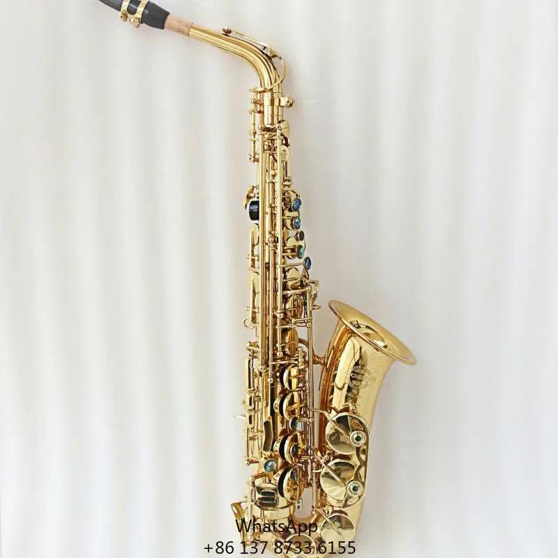 

High Quality Alto Saxophone Brass Body Alto Saxophone Case Gold Lacquered Saxophone Alto
